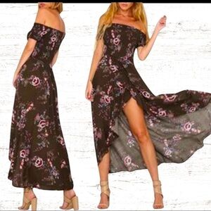 Beautiful Boho Off Shoulder Floral Summer Maxi!!